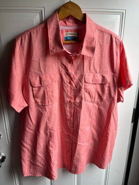 Magellan Outdoors Fishing Shirt 2X Coral Button Up